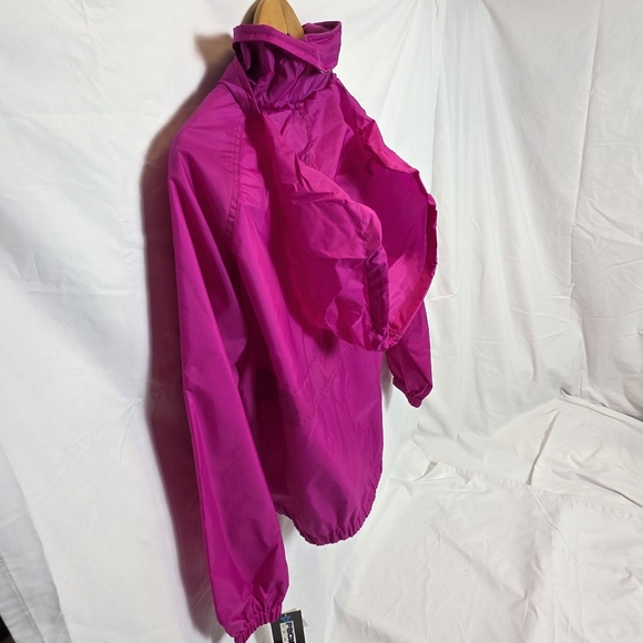 80s Pacific Trail Pink Windbreaker Pullover XL Hood Vintage Jacket Coat Tags - Picture 8 of 16